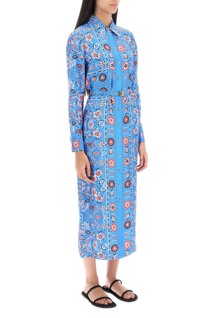 Chemisier Dress In Printed Twill - Tory Burch - Women