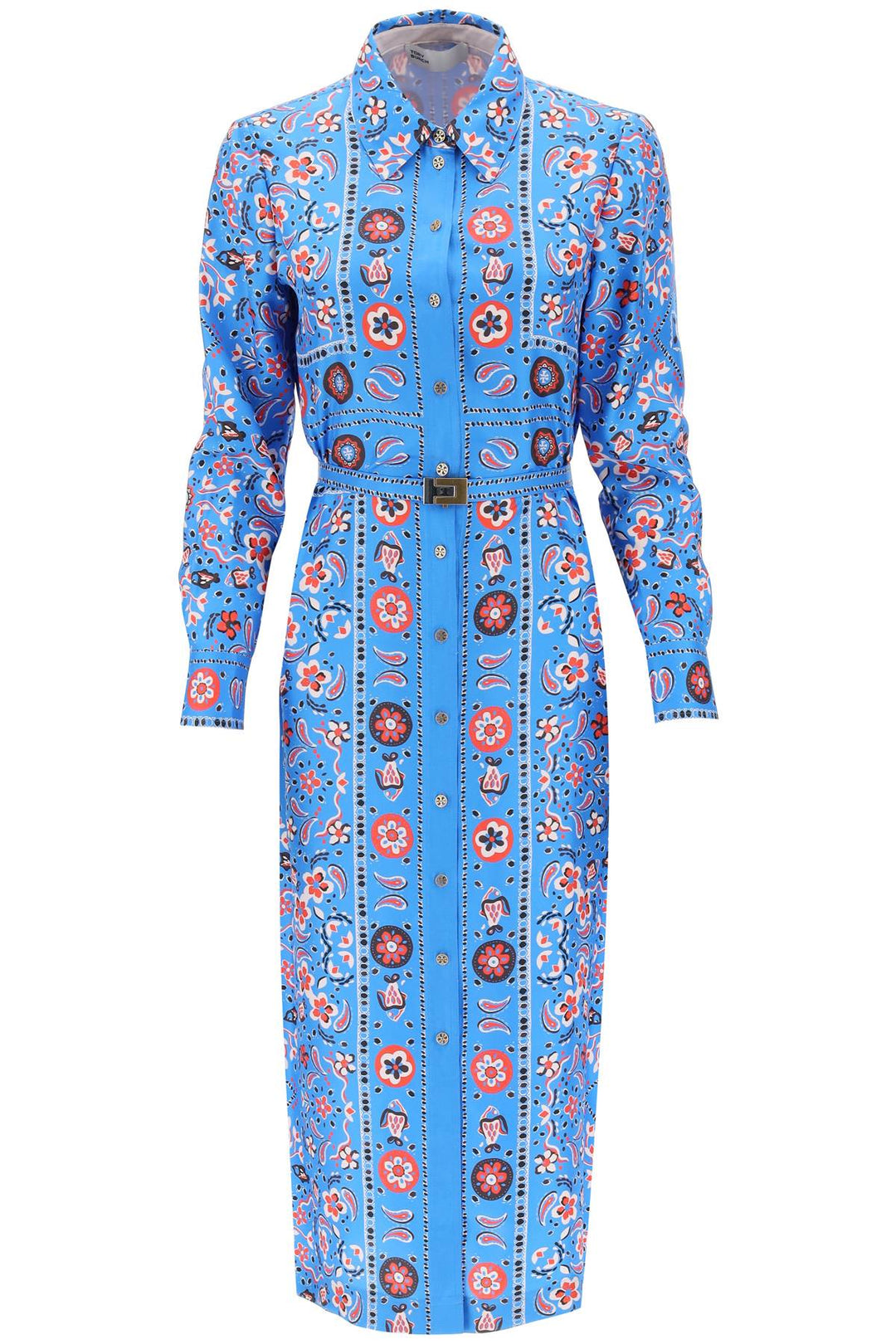 Chemisier Dress In Printed Twill - Tory Burch - Women