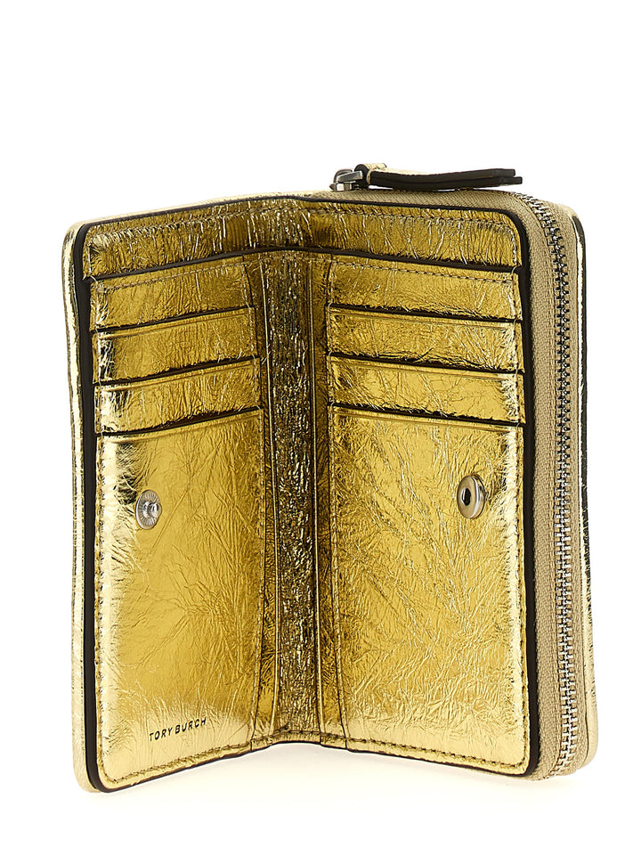 Fleming Soft Metallic Square Quilt Wallets, Card Holders Gold