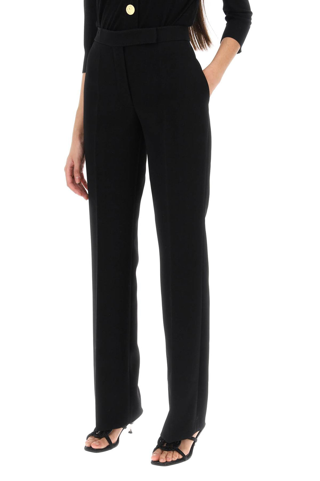 Straight Leg Pants In Crepe Cady - Tory Burch - Women