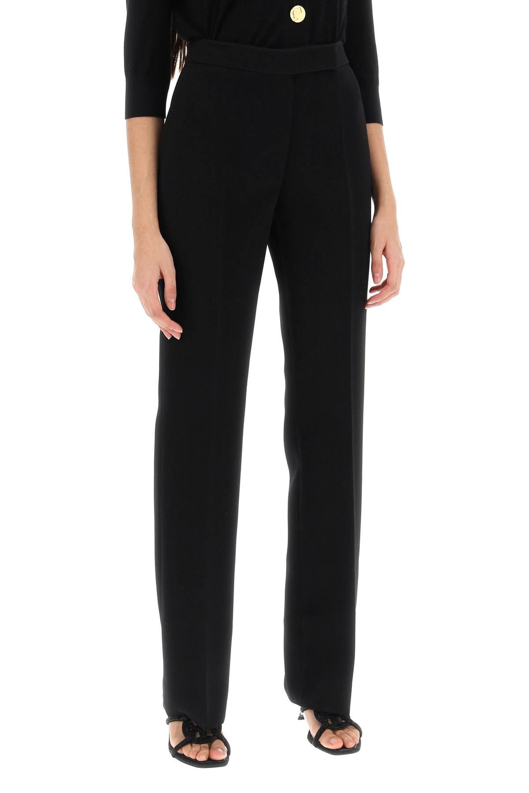 Straight Leg Pants In Crepe Cady - Tory Burch - Women