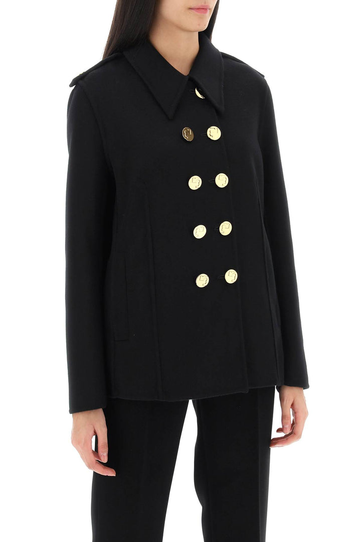 Double Breasted Wool Peacoat - Tory Burch - Women