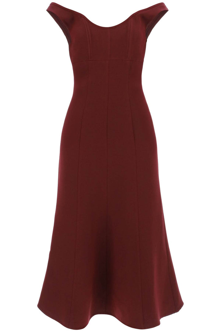 Wool Silk Off The Shoulder Midi Dress - Roland Mouret - Women