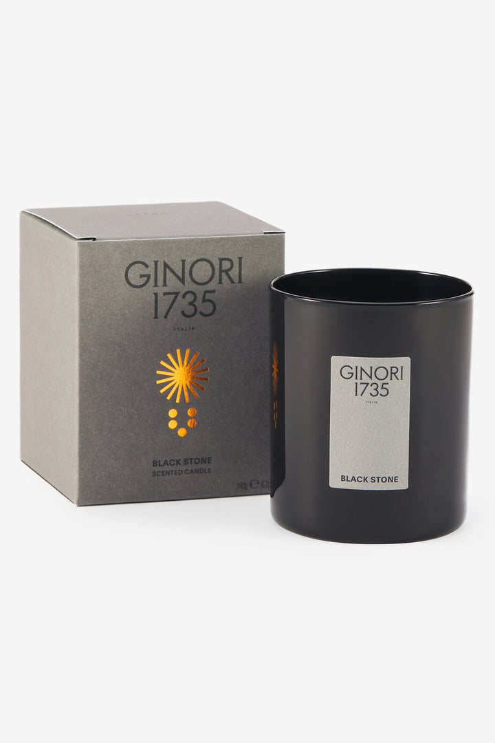 Black Stone Scented Candle Refill For Il Seguace 190 Gr - Ginori 1735 - CLT