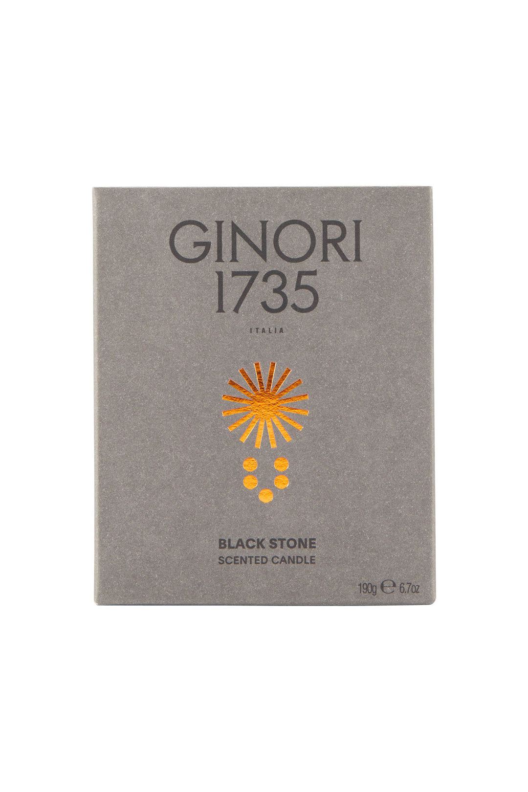 Black Stone Scented Candle Refill For Il Seguace 190 Gr - Ginori 1735 - CLT