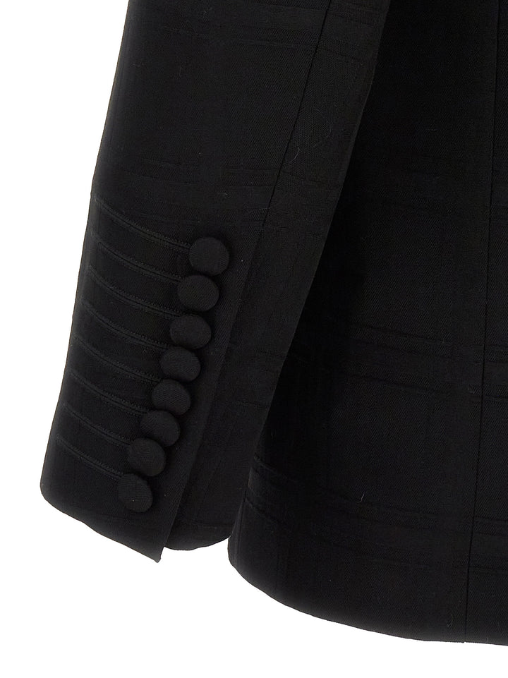 Etro Check Double-Breasted Blazer - Black | a247a26f98fa8a89d169164bdd7353371f43dce5