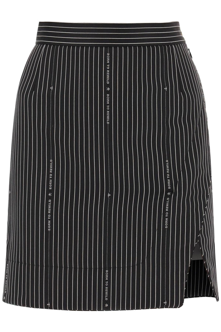 'Rita' Wrap Mini Skirt With Pinstriped Motif - Vivienne Westwood - Women