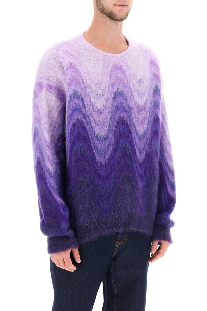 Sweater In Gradient Brushed Mohair Wool - Etro - Men