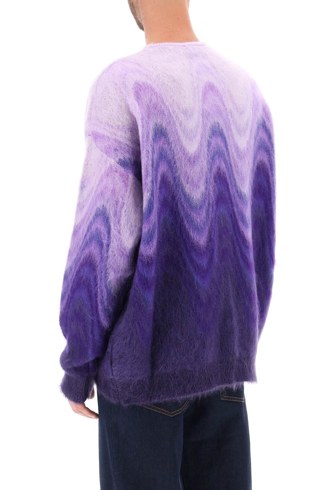 Sweater In Gradient Brushed Mohair Wool - Etro - Men