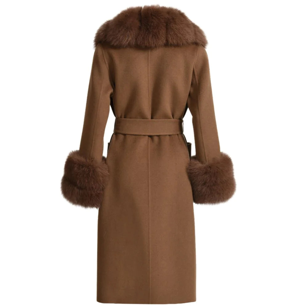 Coat Lebonè Brown Mixed Cashmere