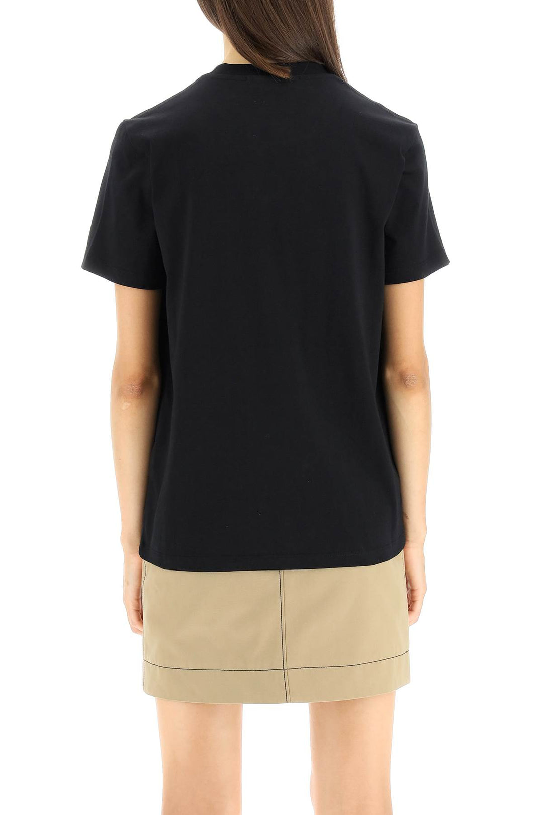 T Shirt With Brushed Logo - MSGM - Women