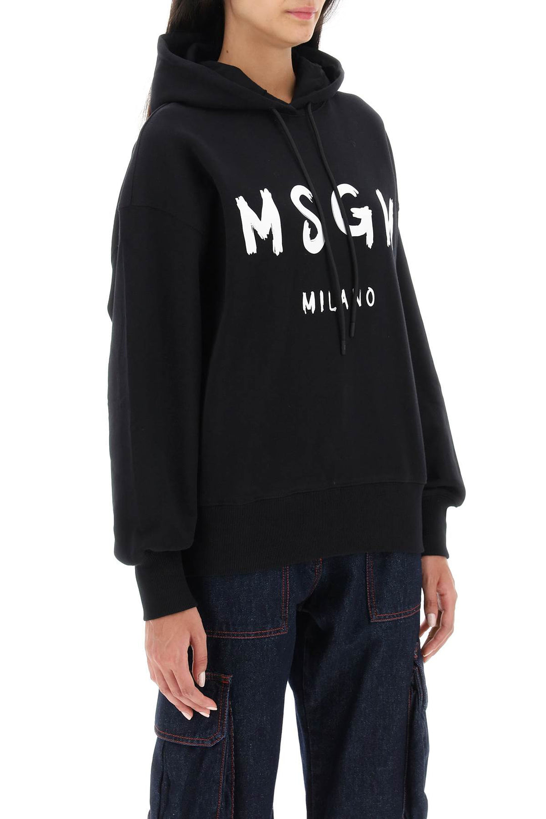 Brushed Logo Hoodie - MSGM - Women