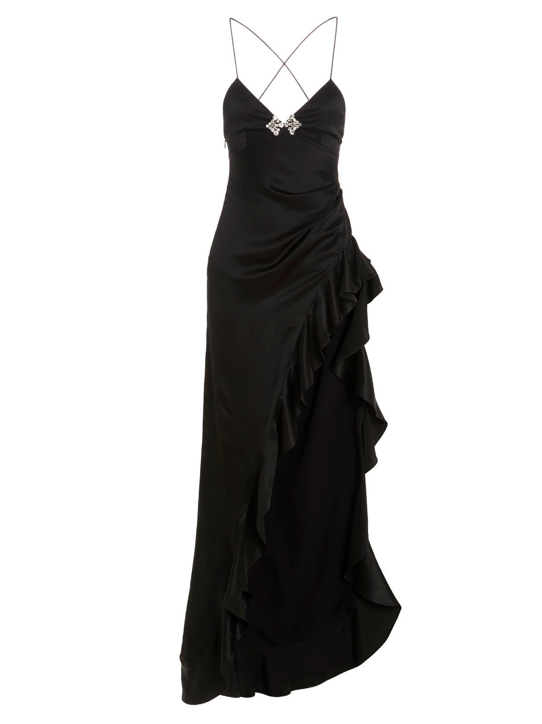 Crystal Silk Dress Dresses Black