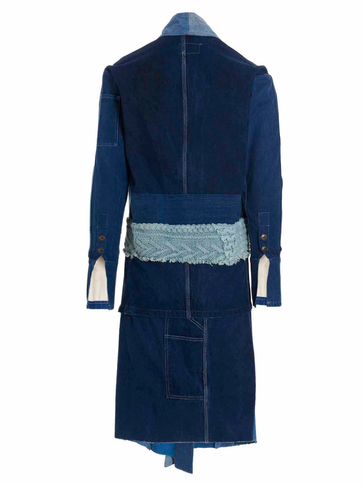 'Denim Mixed Long’ coat