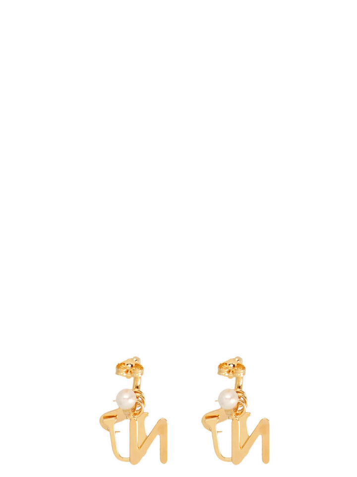 Logo pearl earrings