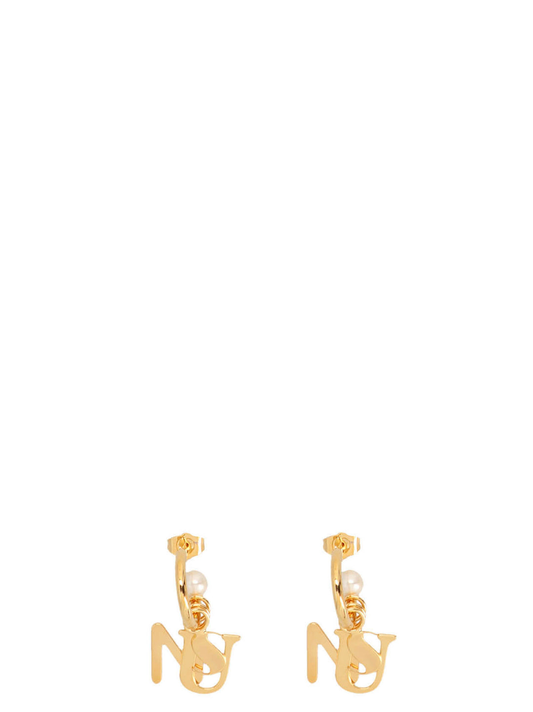 Logo pearl earrings