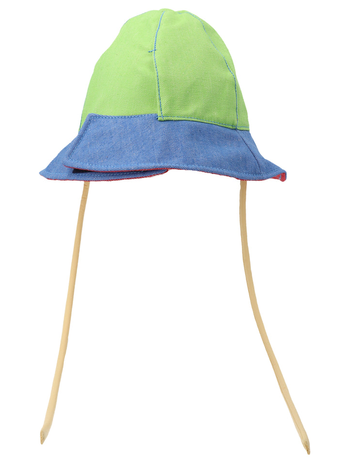 Multicolor denim bucket hat