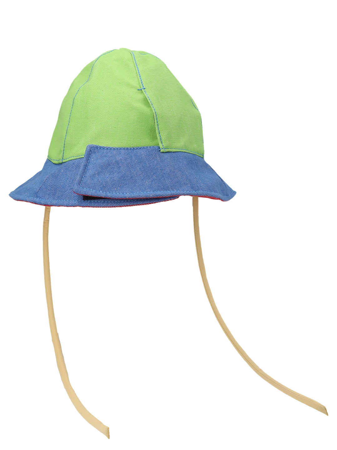 Multicolor denim bucket hat