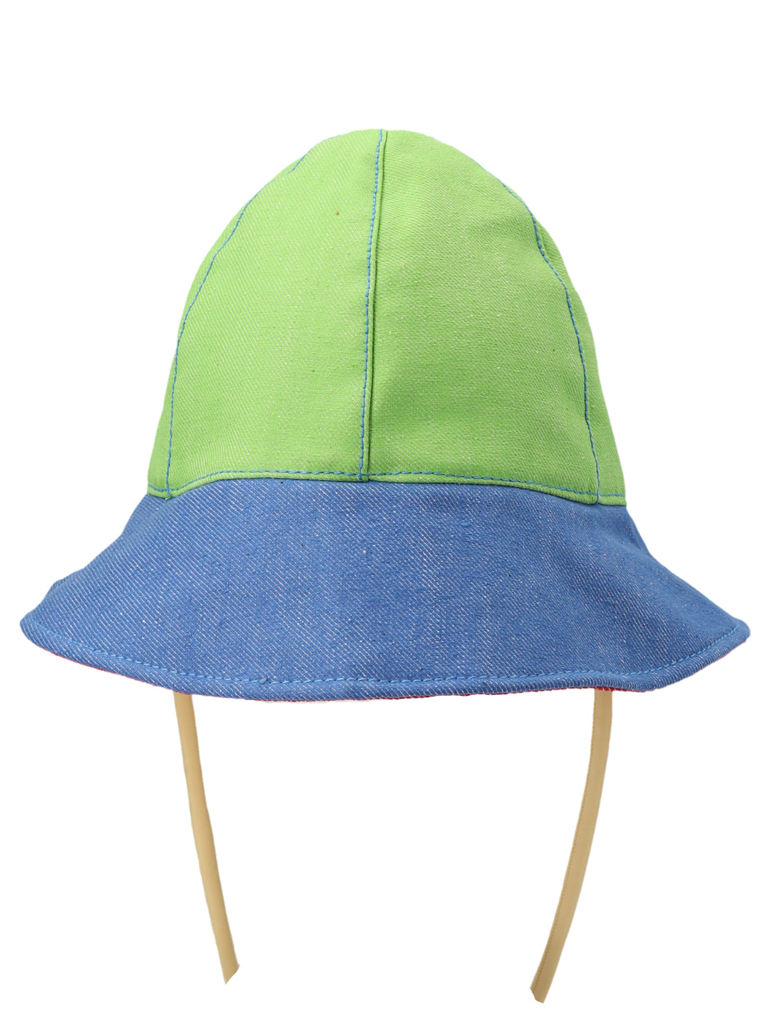 Multicolor denim bucket hat