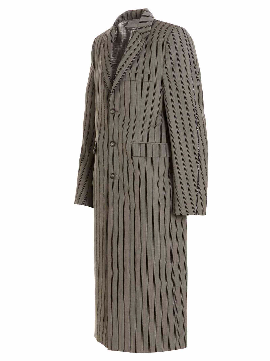 Striped long coat