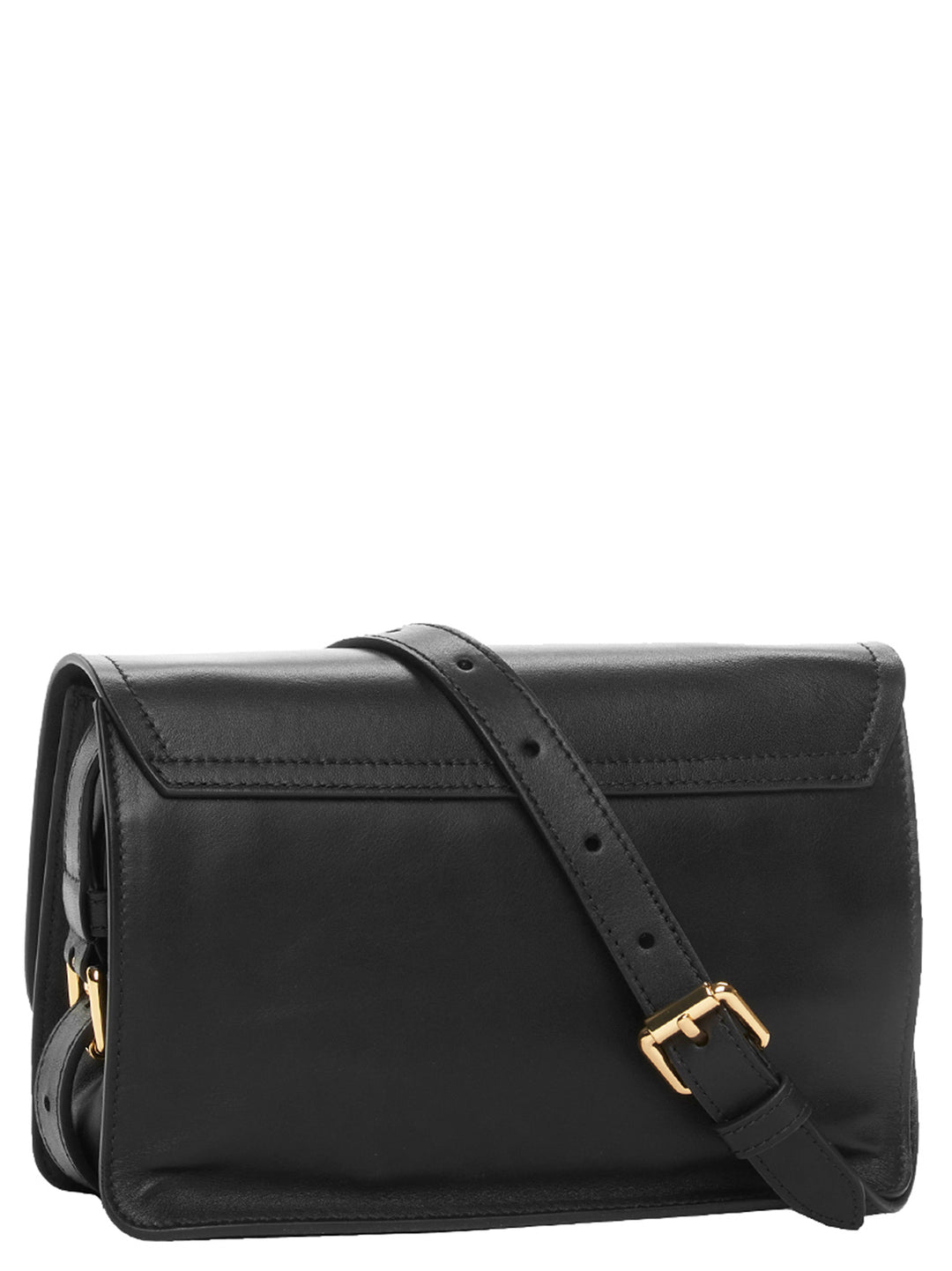 Metallic logo crossbody bag