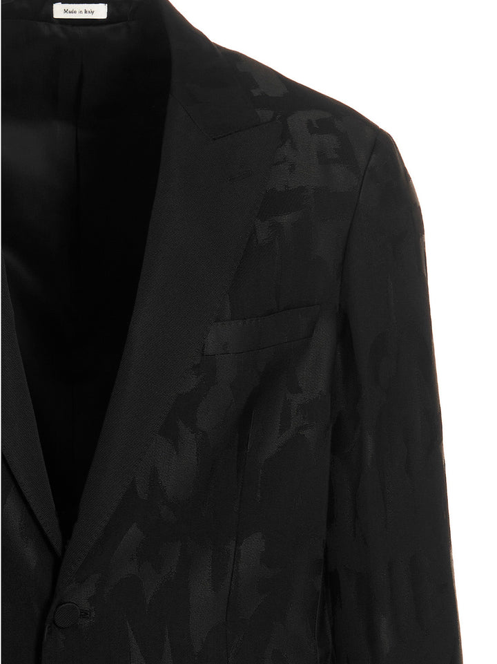 Jacquard logo blazer jacket