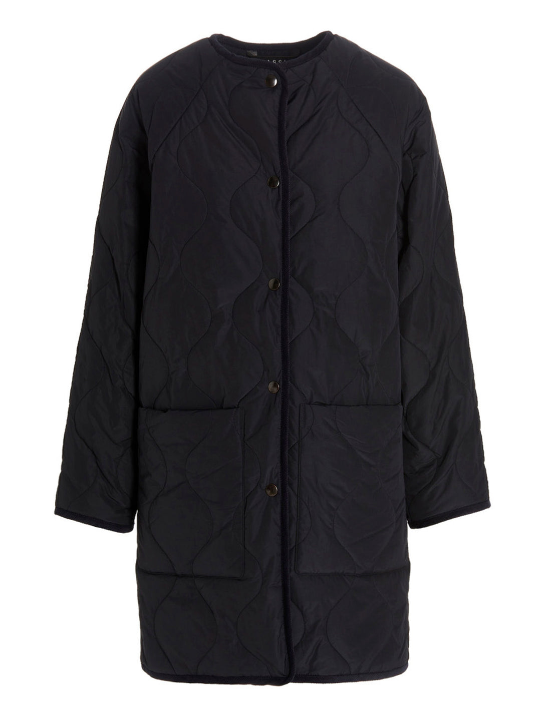 Quilted long jacket