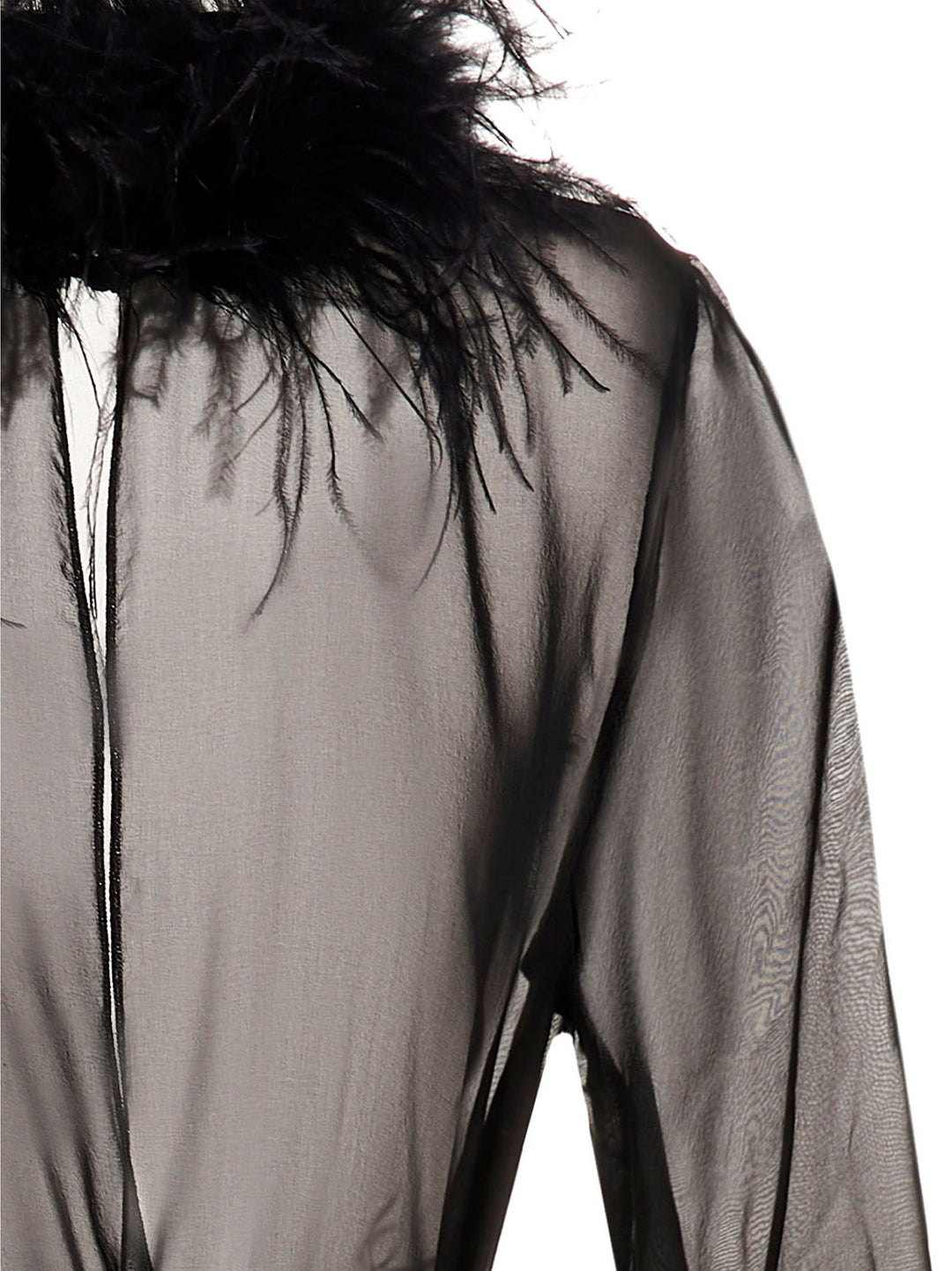 Silk feather robe