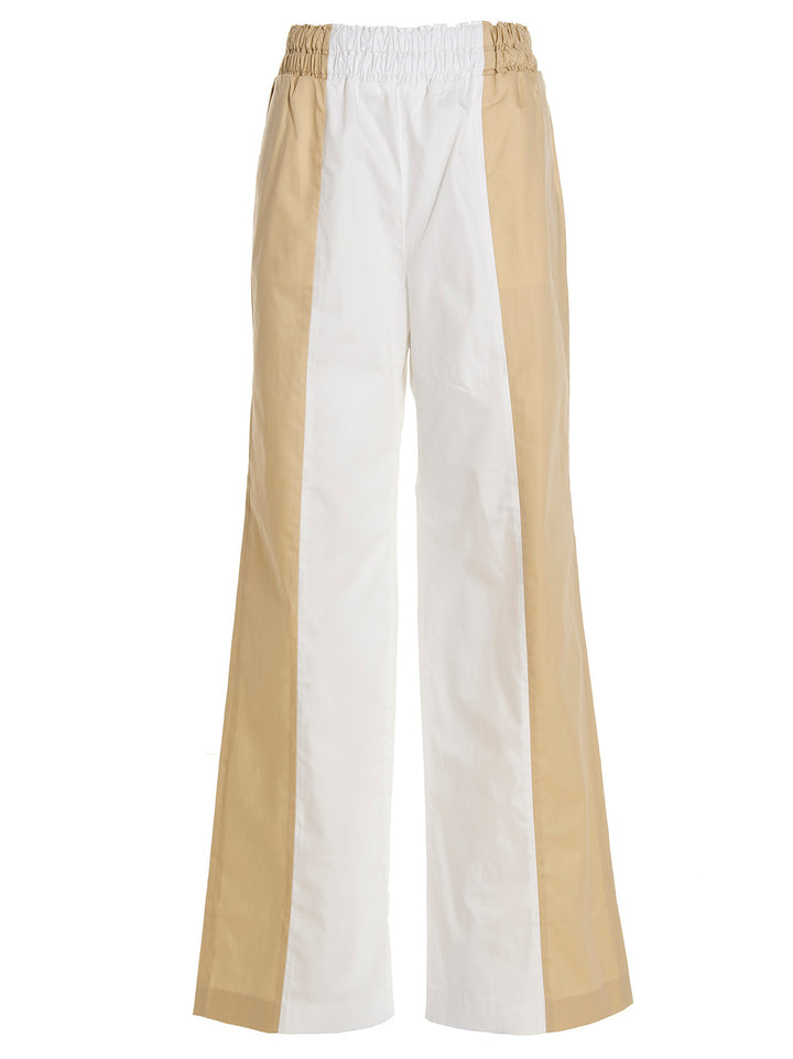 Loose leg two-color pants