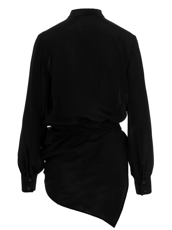 Asymmetric Shirt Shirt, Blouse Black