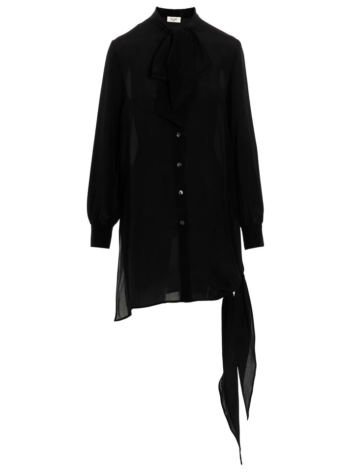 Asymmetric Shirt Shirt, Blouse Black