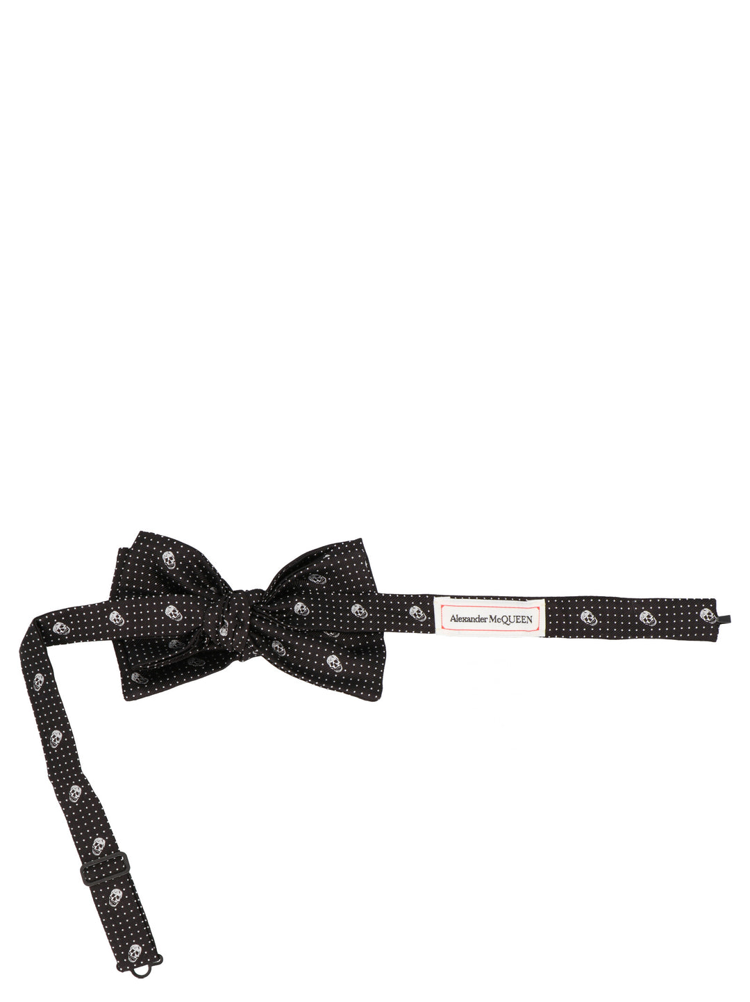 Skull Polka Ties, Papillon White/Black