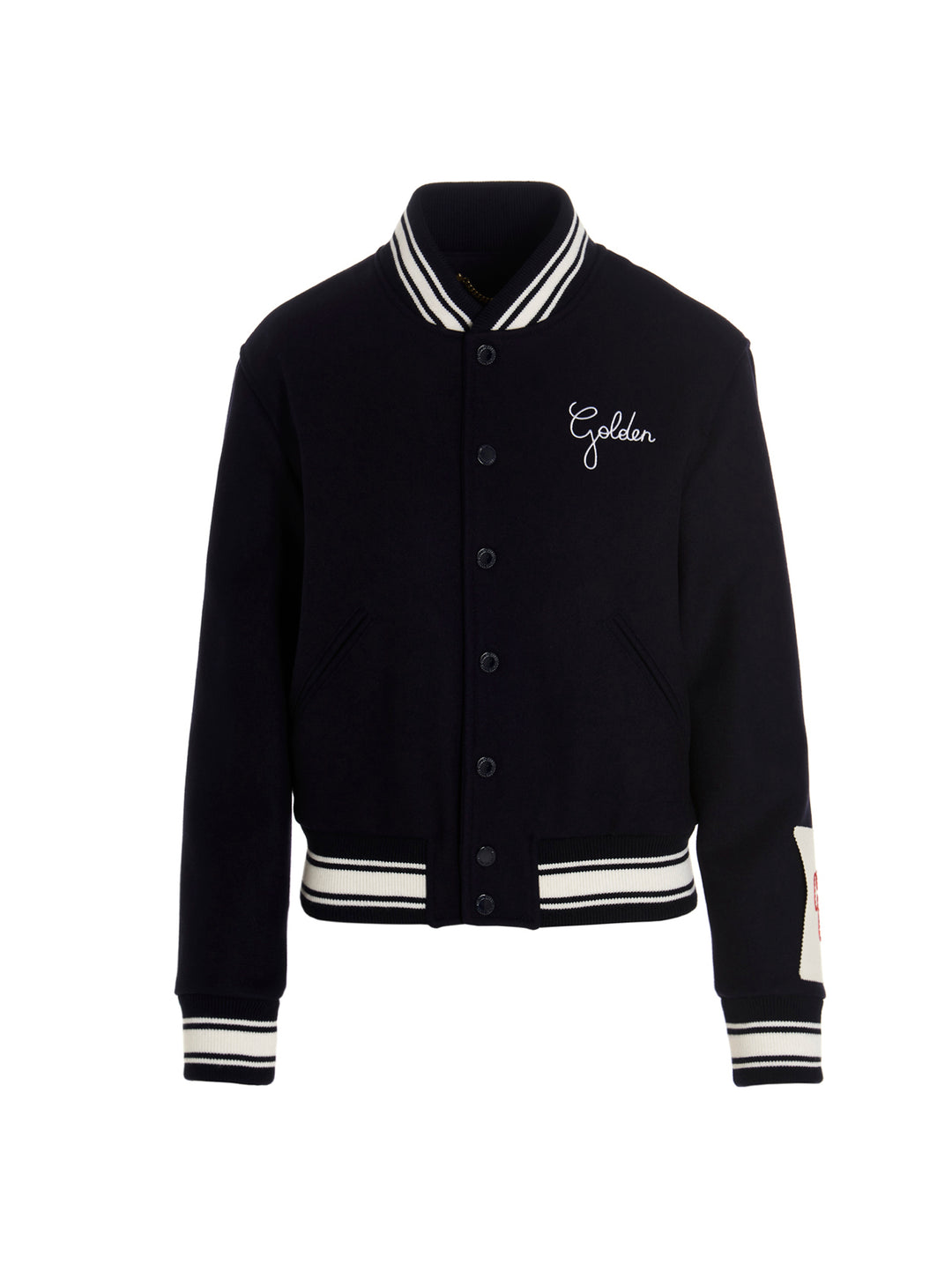 Logo virgin wool bomber jacket