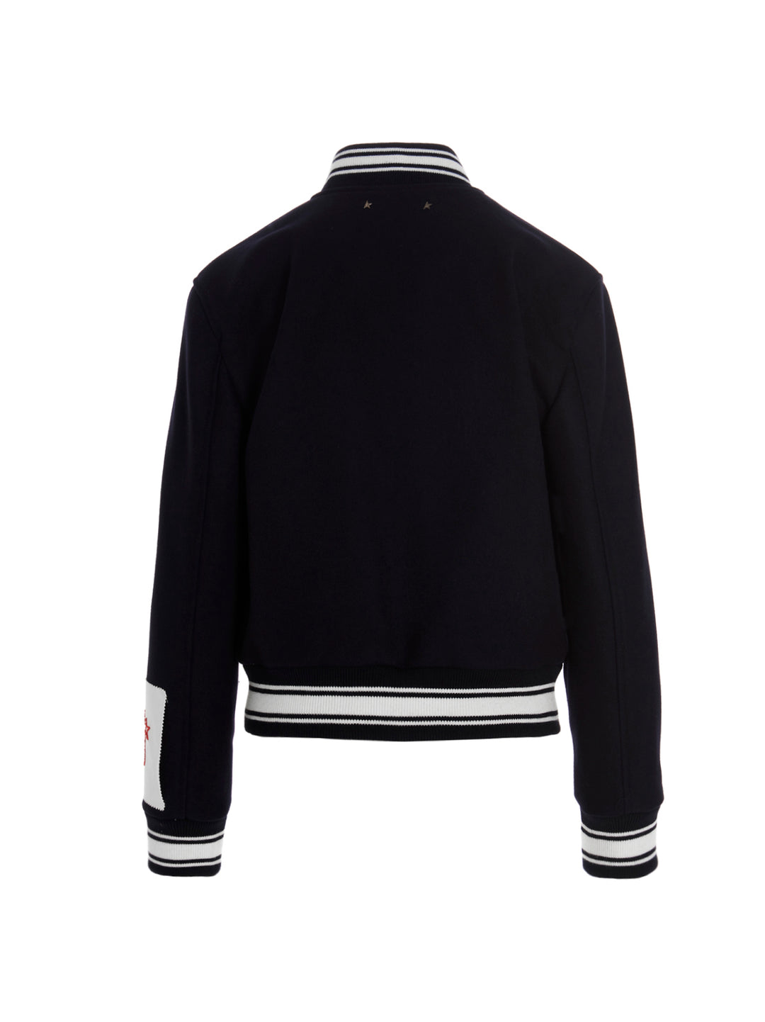 Logo virgin wool bomber jacket