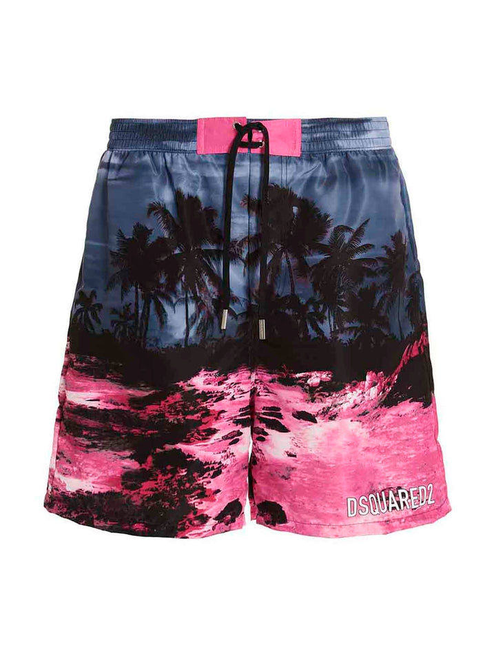 Logo print swimming trunks