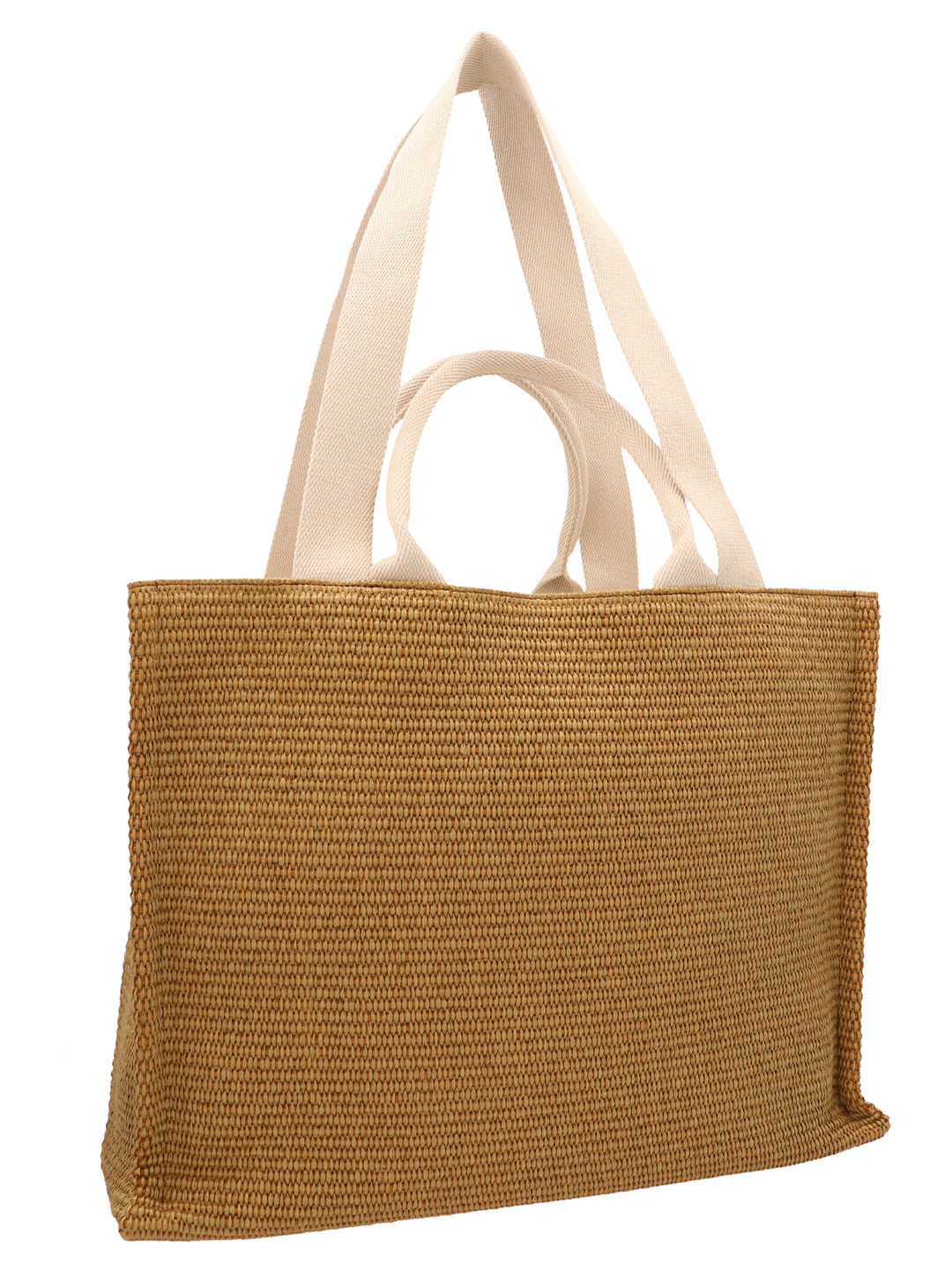 Logo Shopper Tote Bag Beige