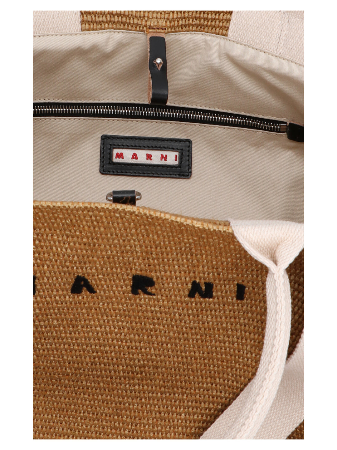 Logo Shopper Tote Bag Beige