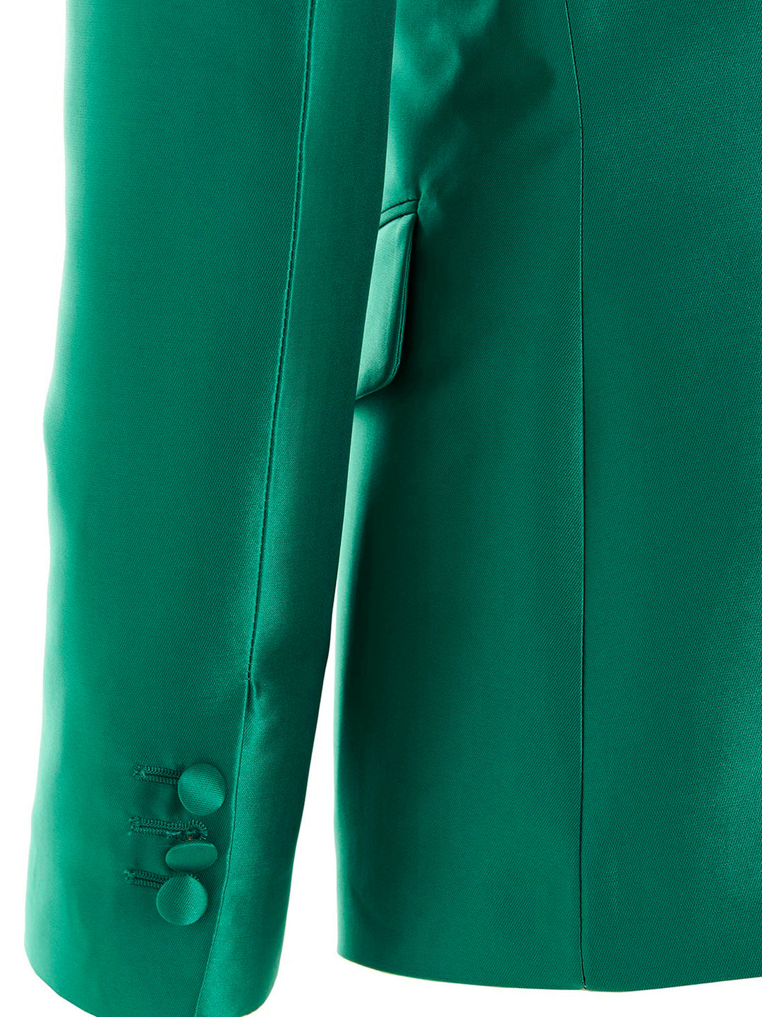 Single Breast Satin Blazer Jacket Jackets Green