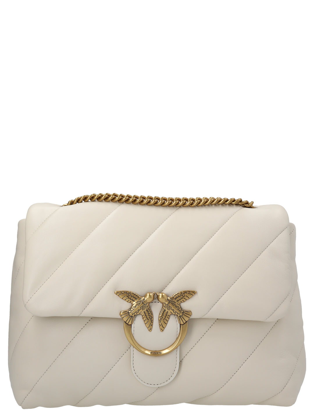 Love Big Puff Crossbody Bags White