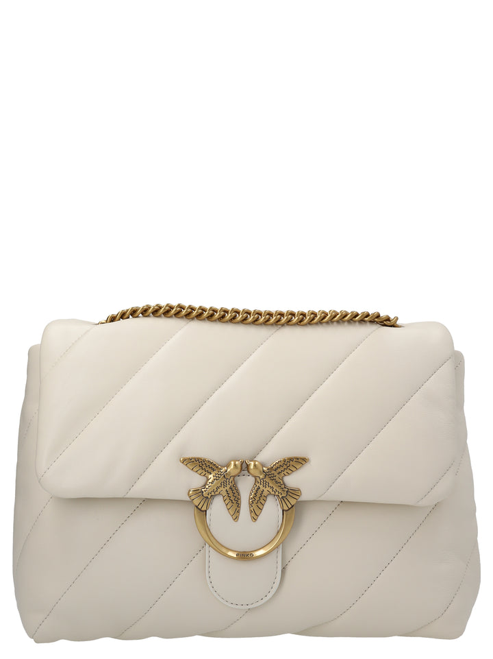 Love Big Puff Crossbody Bags White