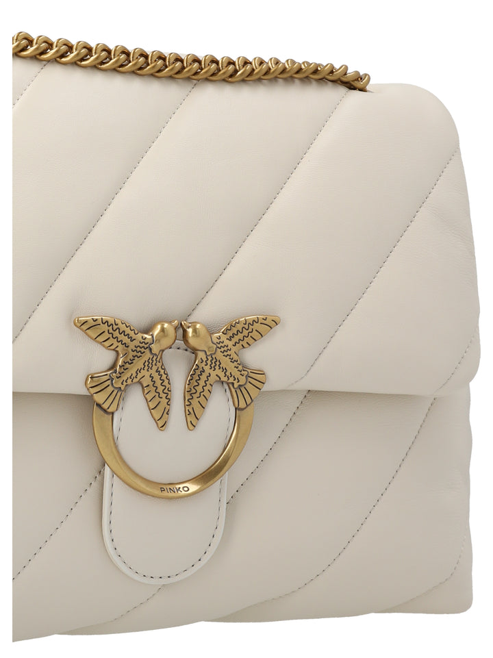 Love Big Puff Crossbody Bags White