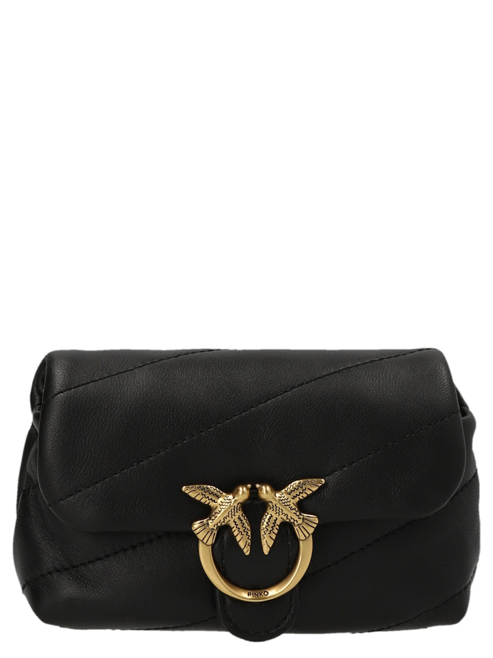 Love Micro Puff Crossbody Bags Black