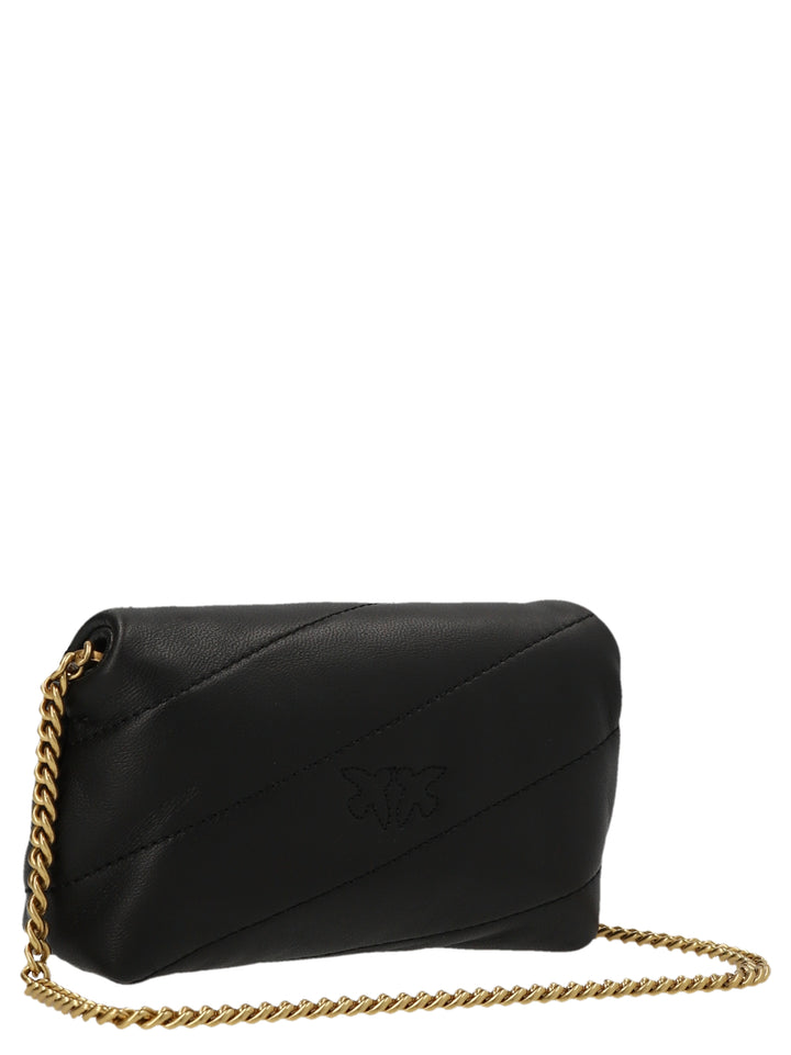 Love Micro Puff Crossbody Bags Black