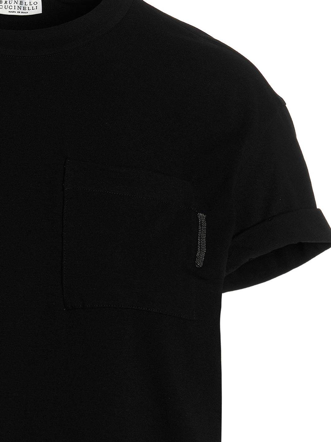 Chest Pockt Crewneck T-Shirt Black