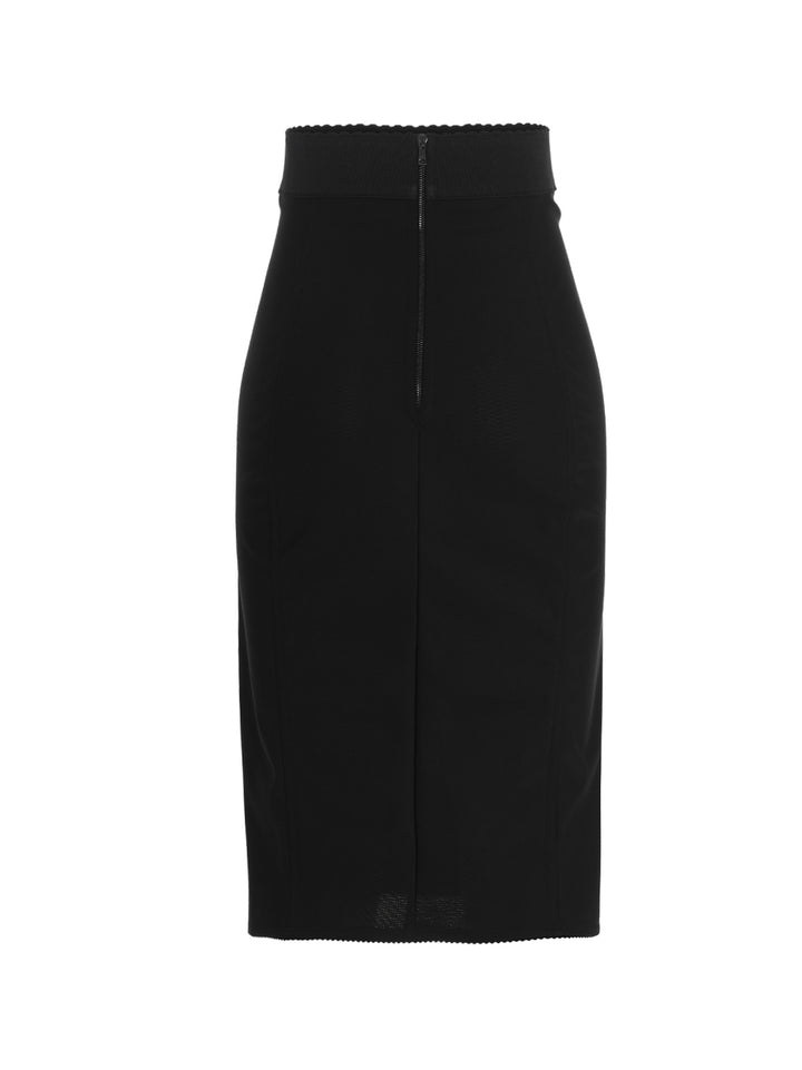 Satin midi skirt