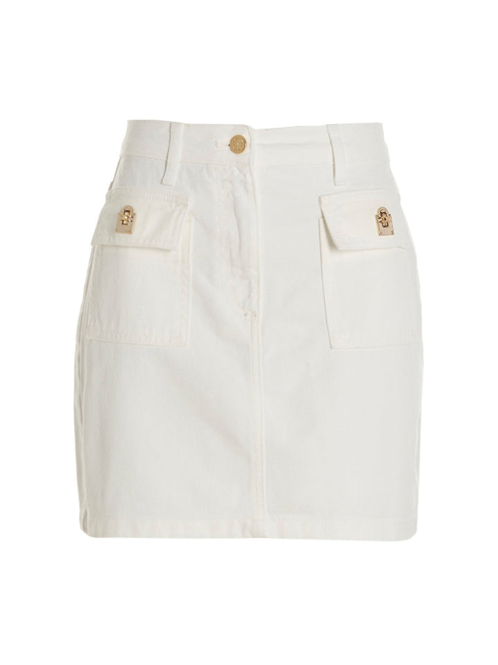 Padlock Skirt Skirts White