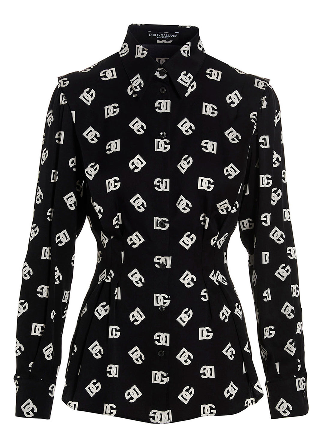 All-Over Logo Shirt Shirt, Blouse White/Black