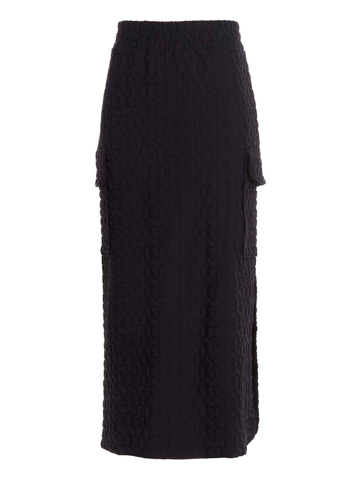 all-over logo midi skirt