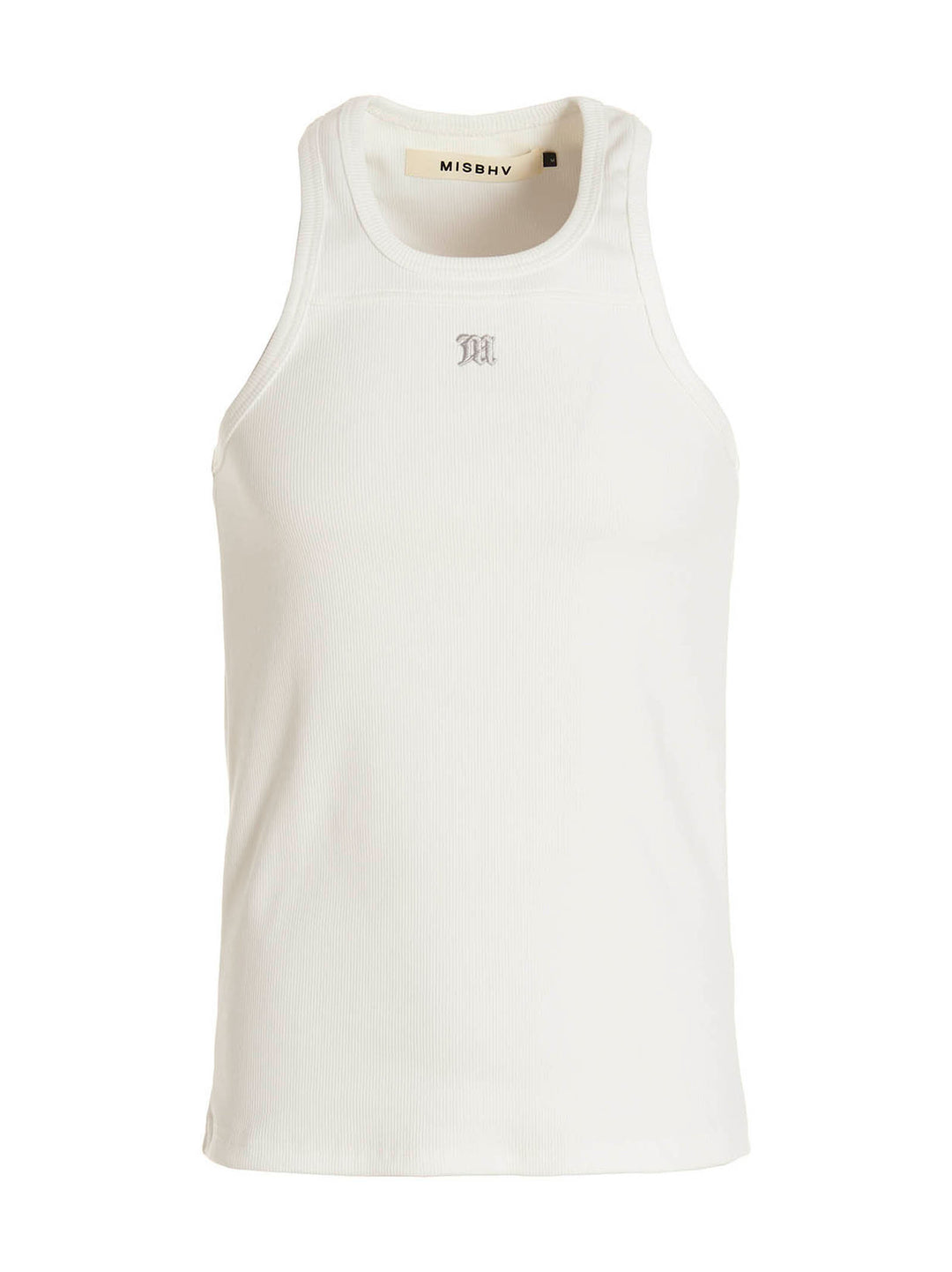 Logo Embroidery Tank Top Tops White