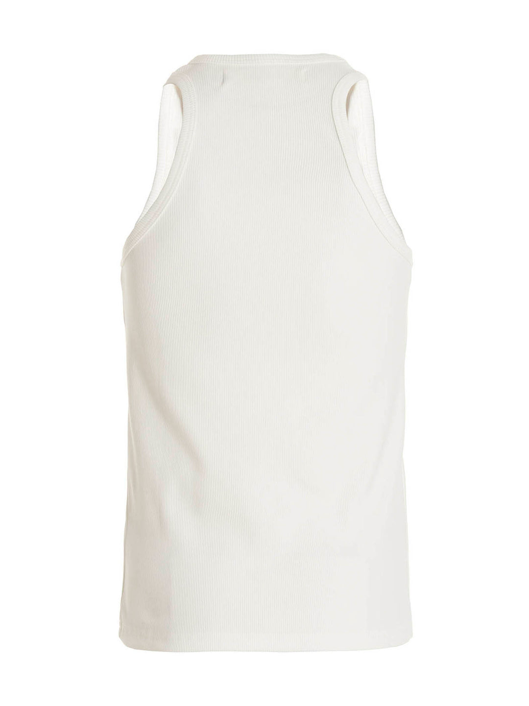 Logo Embroidery Tank Top Tops White